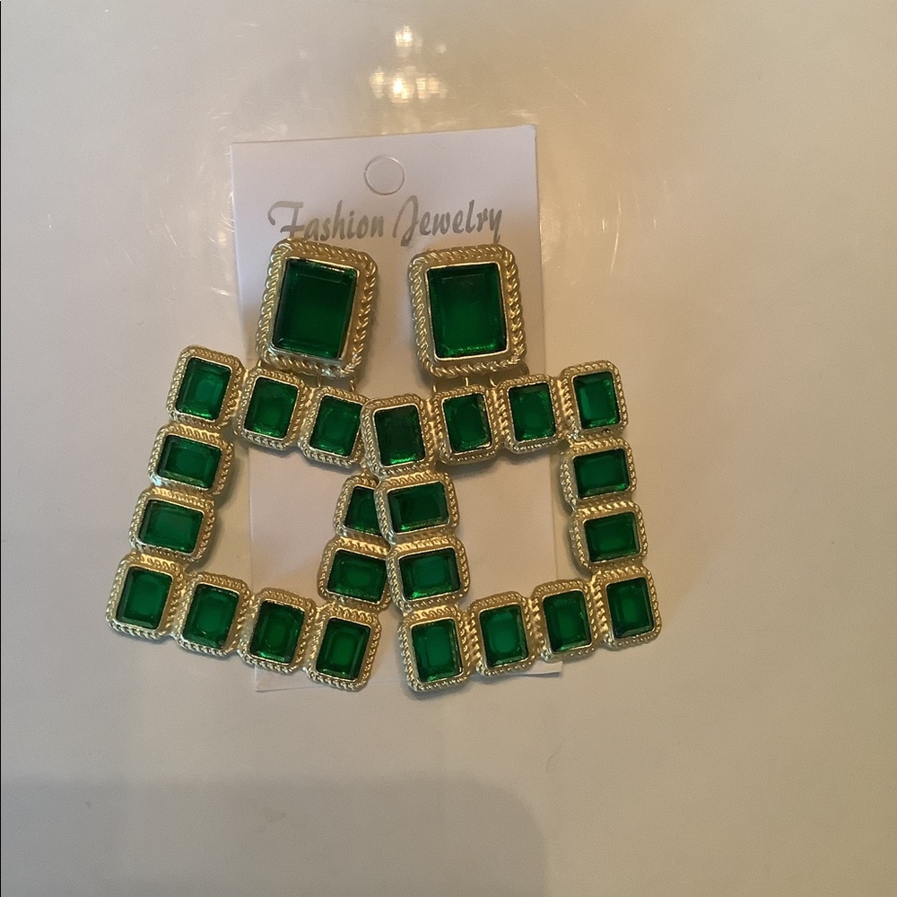 Green earrings
